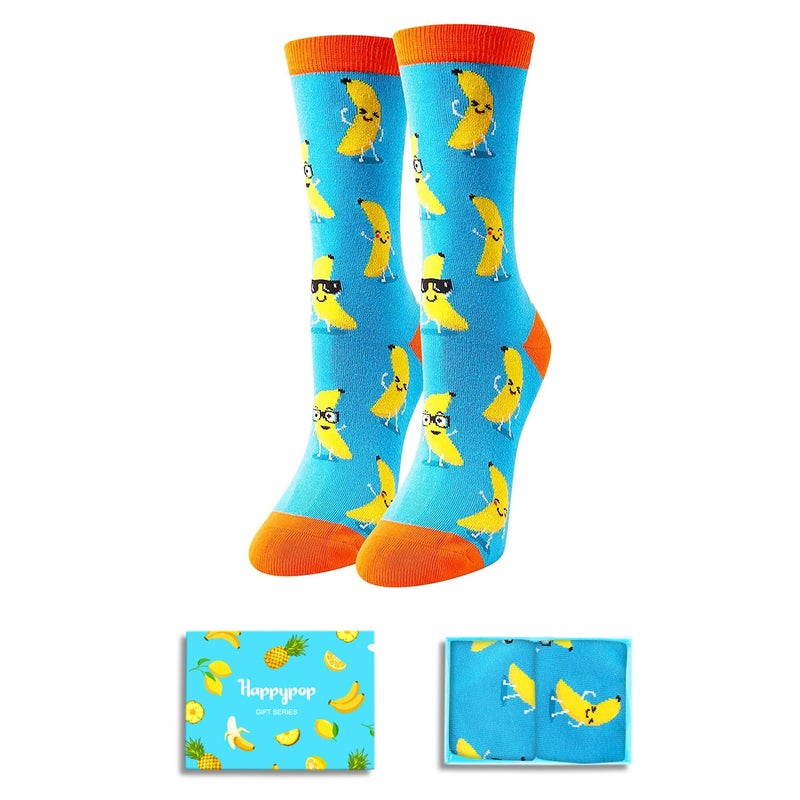 Happy Pop HAPPYPOP Banana Gifts for Women - Funny Banana Socks for Adult, Gifts for Fruit Lovers - Image 1